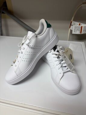 adidas White Low-Top Sneakers with black Accent